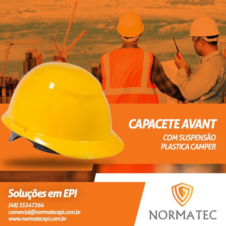 CAPACETE AVANT COM SUSPENSÃO PLASTICA CAMPER CA 34414 (CORES VARIADAS)