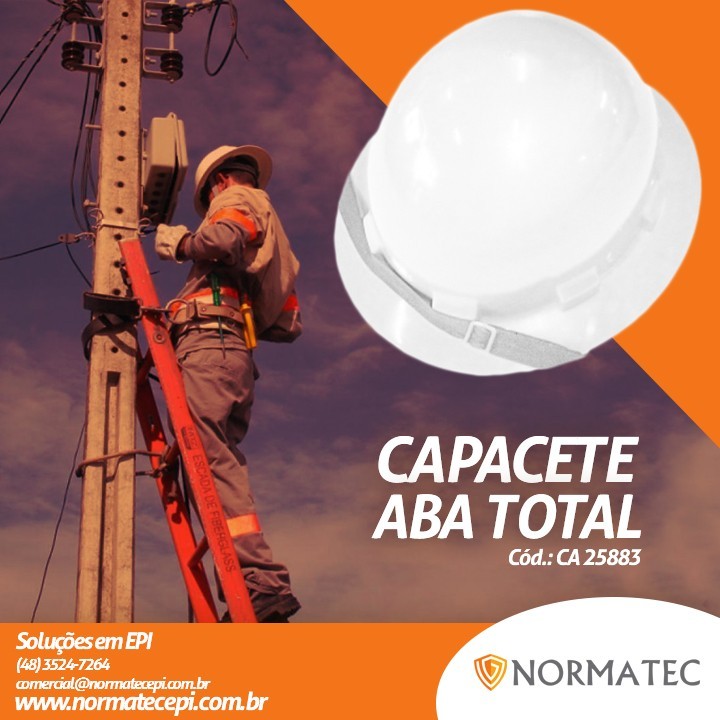 CAPACETE ABA TOTAL A.T. BRANCO - CA 25883